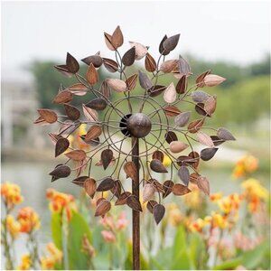 Yard Garden Wind Spinners - Large Outdoor Metal Wind Spinners with Stake